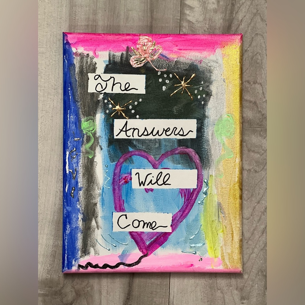 HOME DECOR: 9x12 Original Acrylic Painting.
